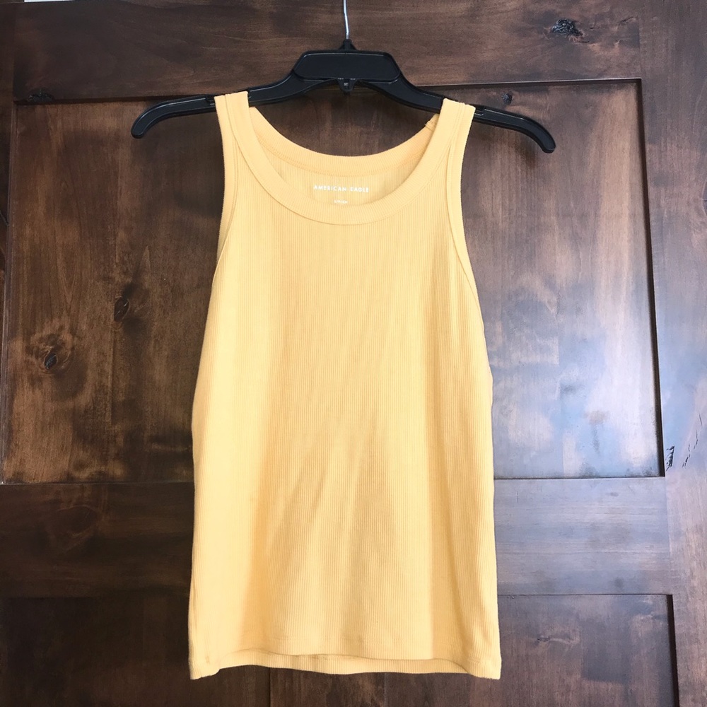 AE Mustard Yellow Crew Neck Tank Top